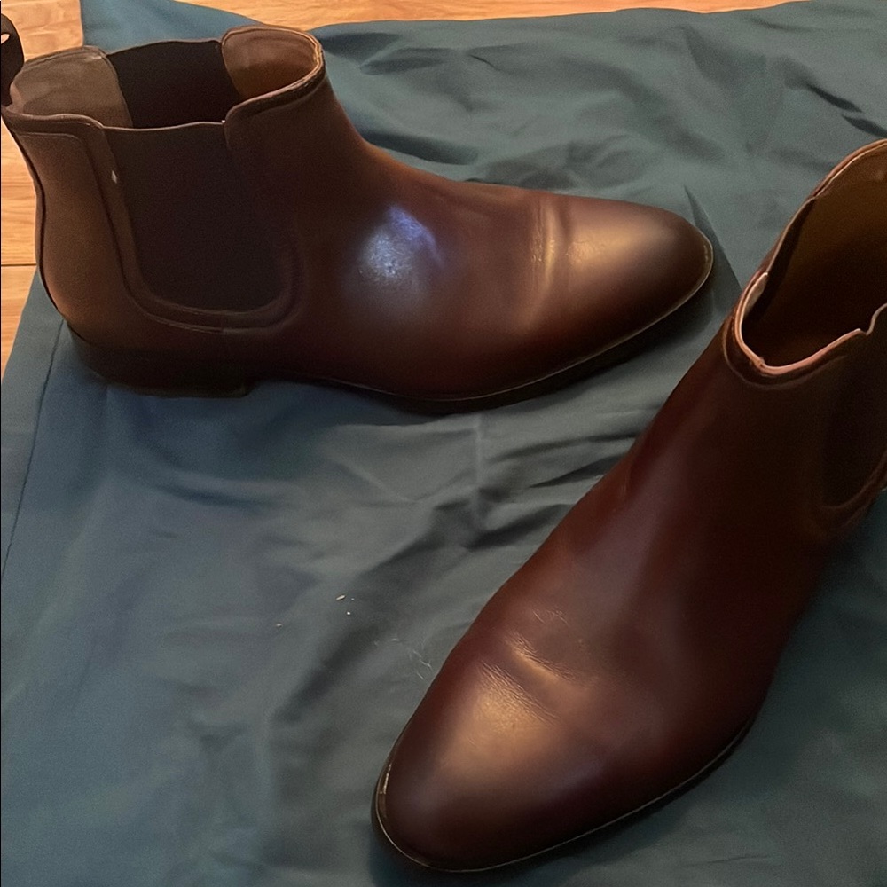 Men's Brown Leather Chelsea Boots ( STEVE MADDEN )